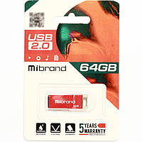 Флеш-накопичувач Flash Mibrand USB 2.0 Chameleon 64Gb Red