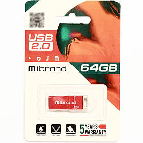 Флеш-накопичувач Flash Mibrand USB 2.0 Chameleon 64Gb Red