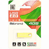 Флеш-накопичувач Flash Mibrand USB 2.0 Taipan 4Gb Gold, фото 2