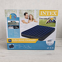 Intex Надувний матрац 64765 (3) "Квін" двомісний, 152х203х25 см, 2 подушки, з ручним насосом, у коробці