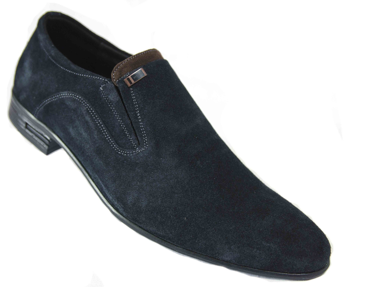 Чоловічі замшеві туфлі "Strado". Сині (43р)