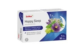 Dr.Max Happy Sleep з L-Теаніном, хмелем, лавандою, пасифлорою, валеріаною, мелісою для сну 30 капсул
