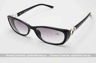 Жіночі окуляри з діоптріями (-1,5) для зору. Тоновані лінзи, фото 2