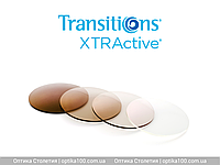 Фотохромная линза Izoplast 1.5 Transitions XTRActive Brown / Grey. Затемнение до 89% Коричневый