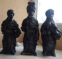 Фігури керамічні келихи (бокали) ручної роботи з чорнодимленої кераміки