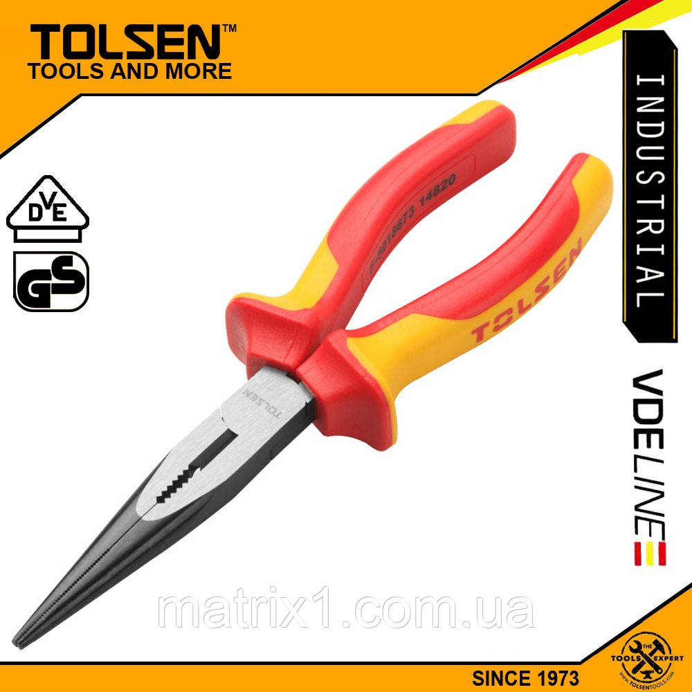 Діелектричні довгогубці Premium 200 мм до 1000 Вт, Insulated TOLSEN