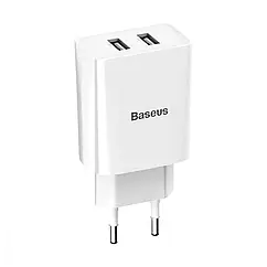 Мережевий зарядний пристрій Baseus Speed Mini Dual U Charger 10.5 W 2USB