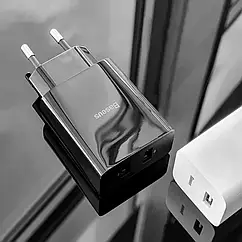 Мережевий зарядний пристрій Baseus Speed Mini Dual U Charger 10.5 W 2USB Чорний