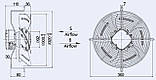 Вентилятор осьовий Weiguang YWF2E-300-B 92/15-G (вентилятор), фото 3