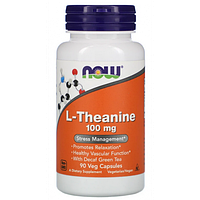 Now Foods, L-Theanine 100 мг (90 капс.), L-теанин, L-теанін