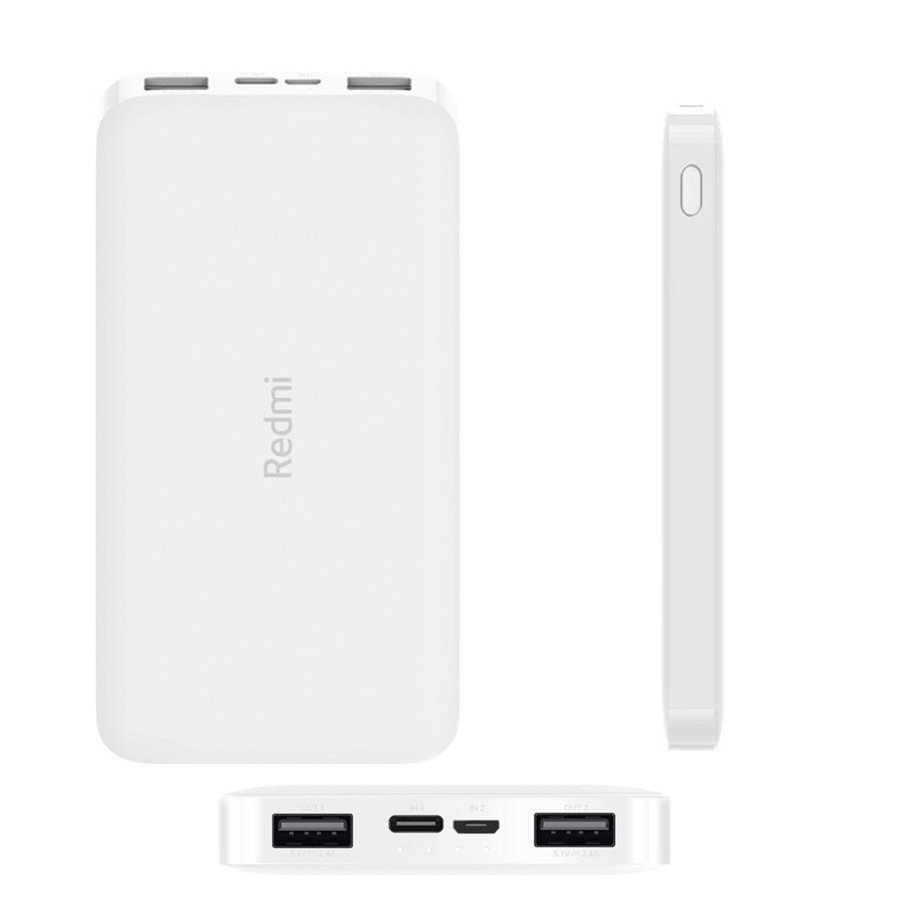 УМБ Повербанк Power Bank 10000mhA Redmi 2USB Білий. Портативна мобільна батарея. Зовнішній акумулятор