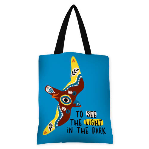 Сумка жіноча тканинна Original To see the light in tne dark 40x45 см (SV_22U015_BL), фото 1