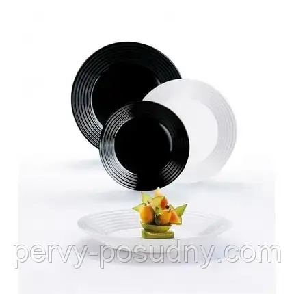 Сервіз столовий Harena Black & White 18 предметів Luminarc N1518