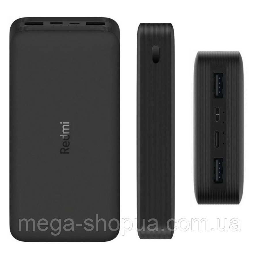 УМБ Повербанк Power Bank 20000mhA Redmi 2USB Чорний. Портативний мобільний акумулятор. Зовнішній акумулятор