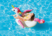 Надувной плотик матрас Intex 57561 для катания на воде "Единорог" для детей и взрослых, вода лето водные игры