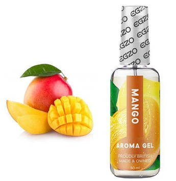 Сьедобная гель-змазка сьедобная Egzo Aroma gel MANGO смак МАНГО Великобританія. - 50 мл. ПРЕМІУМ БРЕНД