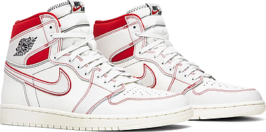 Кросівки Nike Air Jordan 1 Retro High Phantom Gym Red — 555088-160, фото 4