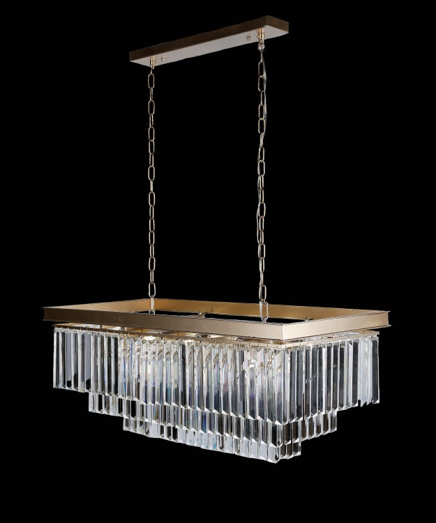 Кришталева прямокутна люстра L77590/800*400/15, фото 1