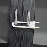 Блокіратор для стулкових дверей з ручками. Білий (03037), фото 5