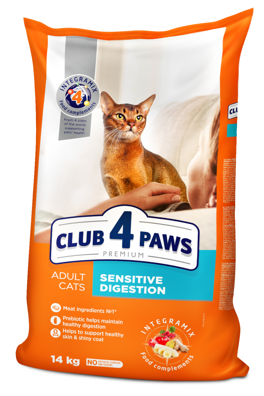

Сухой корм для котов 4 Лапы Премиум для стерилезированых CLUB 4 PAWS 14