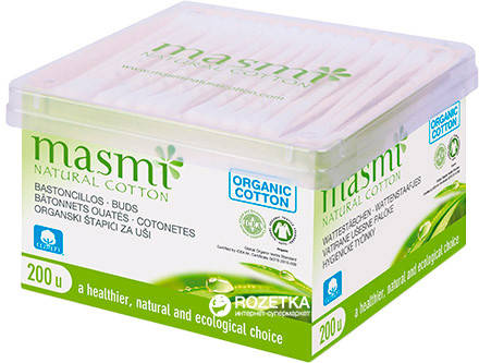 

Палочки гигиенические Masmi Organic 200 шт (8432984000738)