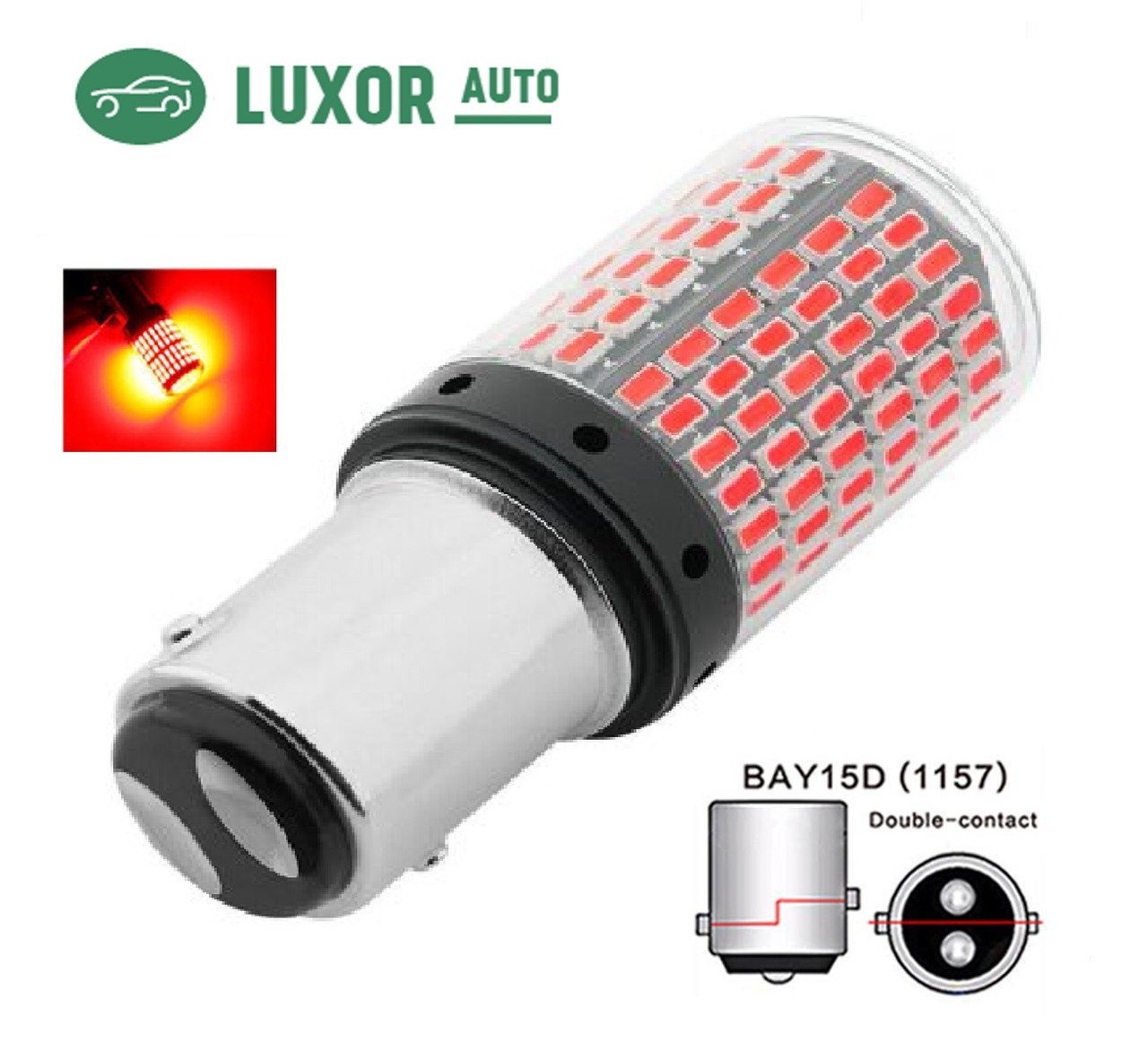 Двоконтактні автомобільні LED-лампи 1157, P21/5W, BAY15D, 10-50 Вт, Canbus, Червоний