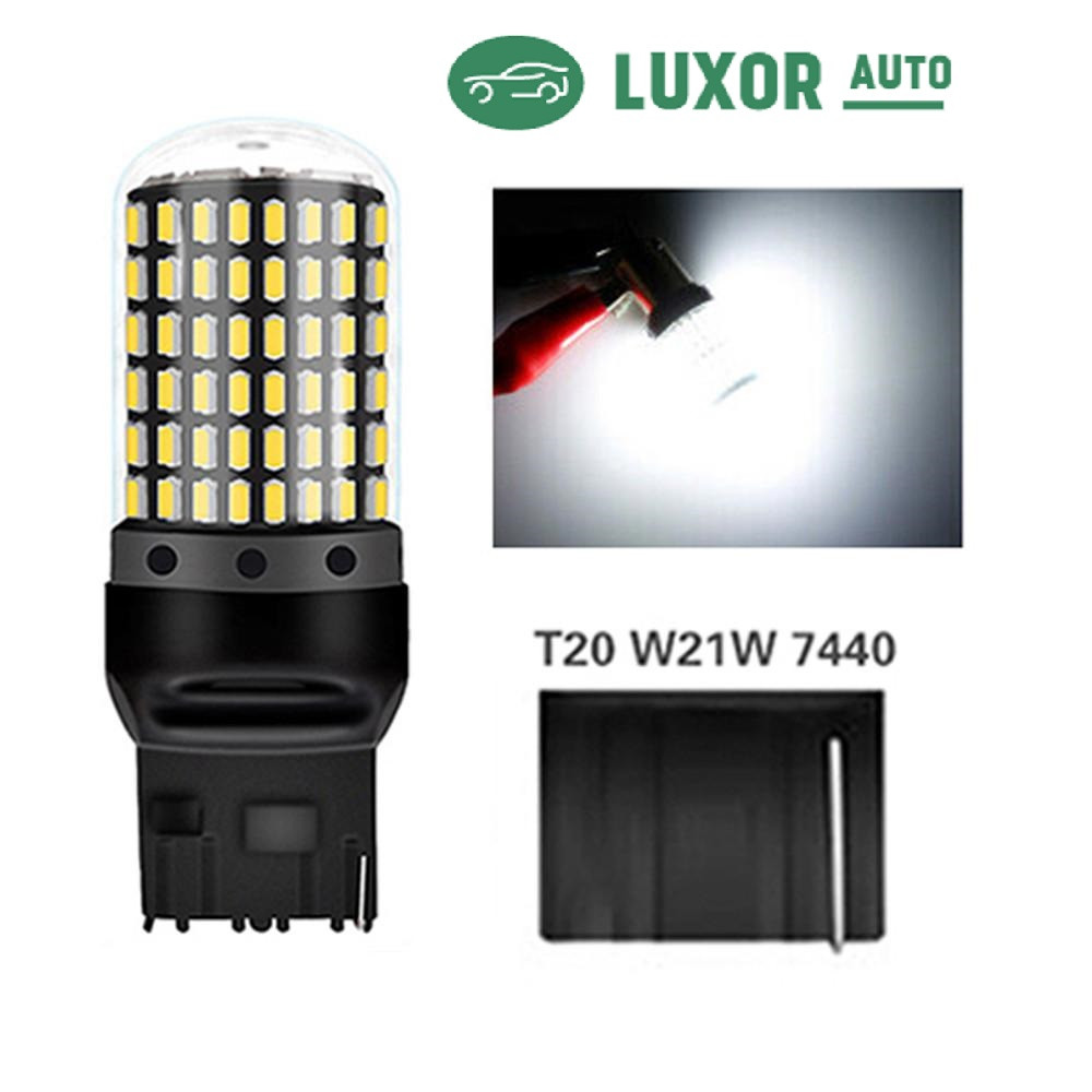 Авто LED-лампи в задній хід,  T20, W21W, 7440 144SMD, 12 В, 21 ВТ Canbus, білий
