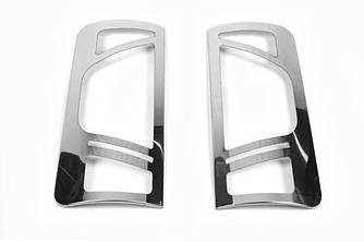 Накладки на стопы вариант №2 (2 шт, нерж) - Ford Connect 2010-2014 гг.