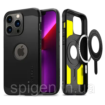 Чохол Spigen для iPhone 13 Pro — Tough Armor (MagSafe), Black, фото 1
