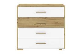Комод KOM4S Бука з ДСП Німфея альба/Дуб артизан Gerbor