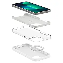 Чохол Spigen для iPhone 13 Pro — Silicone Fit, White, фото 3