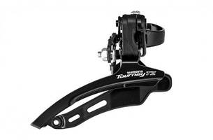 Перемикач передній Shimano FD-TZ500 верхня тяга, 28,6 мм, 42Т. чорний (DERF-085)