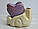 Ваза керамічна LOVE фіолетове серце Н14см, фото 4