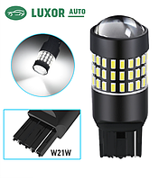 Авто LED лампы в задний ход, ДХО T20, W21W, 7440 144SMD, 12-24В, 21ВТ Canbus-Без Быстрого моргания, белый