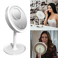 Настольное косметическое зеркало с подсветкой и вентилятором от USB Beauty Breeze Mirror ! BEST