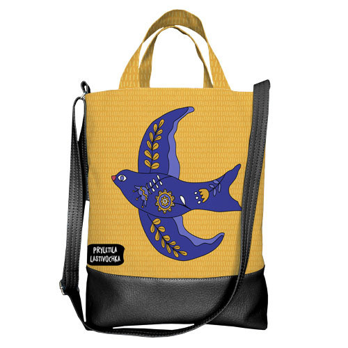 Сумка міська City Pryletila lastivochka 34x40 см (SCB_22U004_BL), фото 1