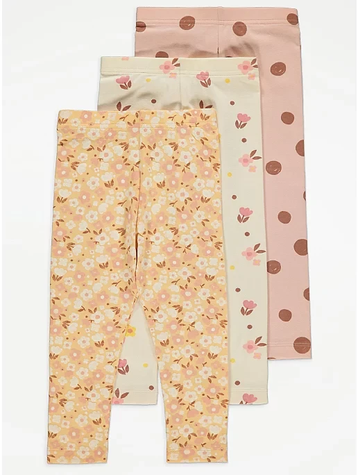 Легінси для дівчинки рослинний і квітковий принт George р.110/116см, фото 1