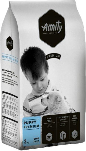 Сухий корм для цуценят усіх порід з куркою і рисом Amity Puppy 3 кг