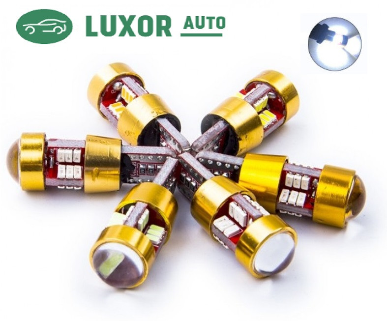 Світлодіодні LED-лампи W5W T10 19SMD 3030, Canbus (Обманка) 11-13В білий