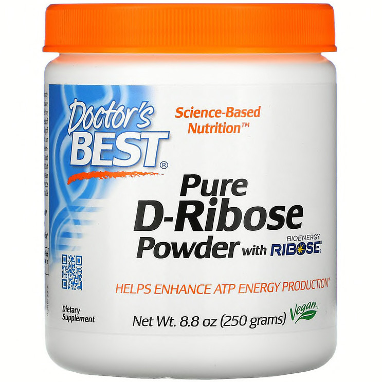 D-рибоза в порошке Doctor's Best "Pure D-Ribose Powder with Bioenergy Ribose" (250 г)