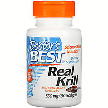 Олія криля Doctor's Best "Real Krill" оmega-3, 350 мг (60 гелевих капсул)