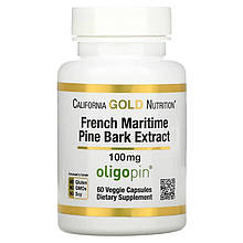 Французький екстракт кори приморської сосни California GOLD Nutrition "French Maritime Pine" 100 мг (60 капсул)