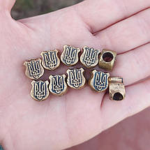 Герб України Бусина, Тризуб, намистина, Бусина, шарм, для паракорду, шкіри, фото 2