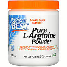 L-Аргінін Doctor's Best "Pure L-Arginine Powder" чистий порошок (300 г)