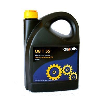 80W90, Масло транс. (кпп, мост) (5л) (Q8 T 55) (API: GL-5)