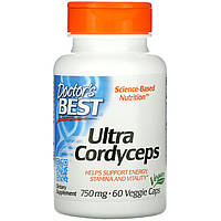 Кордицепс Doctor's Best "Ultra Cordyceps" 750 мг (60 капсул)