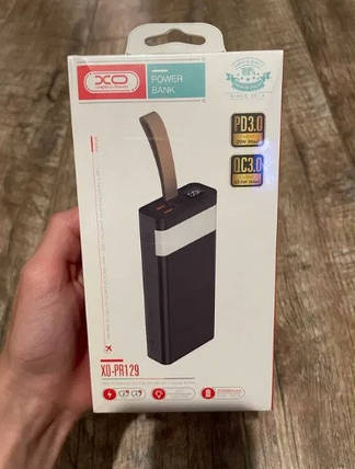 Універсальний зарядний пристрій XO PR129 20000mah PowerBank, швидке заряджання 3,0, фото 2