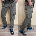 Джинси чоловічі ITENO (Tophero) р.33 світло-сірі літні тонкі прямі з накладними кишенями з боків, фото 4