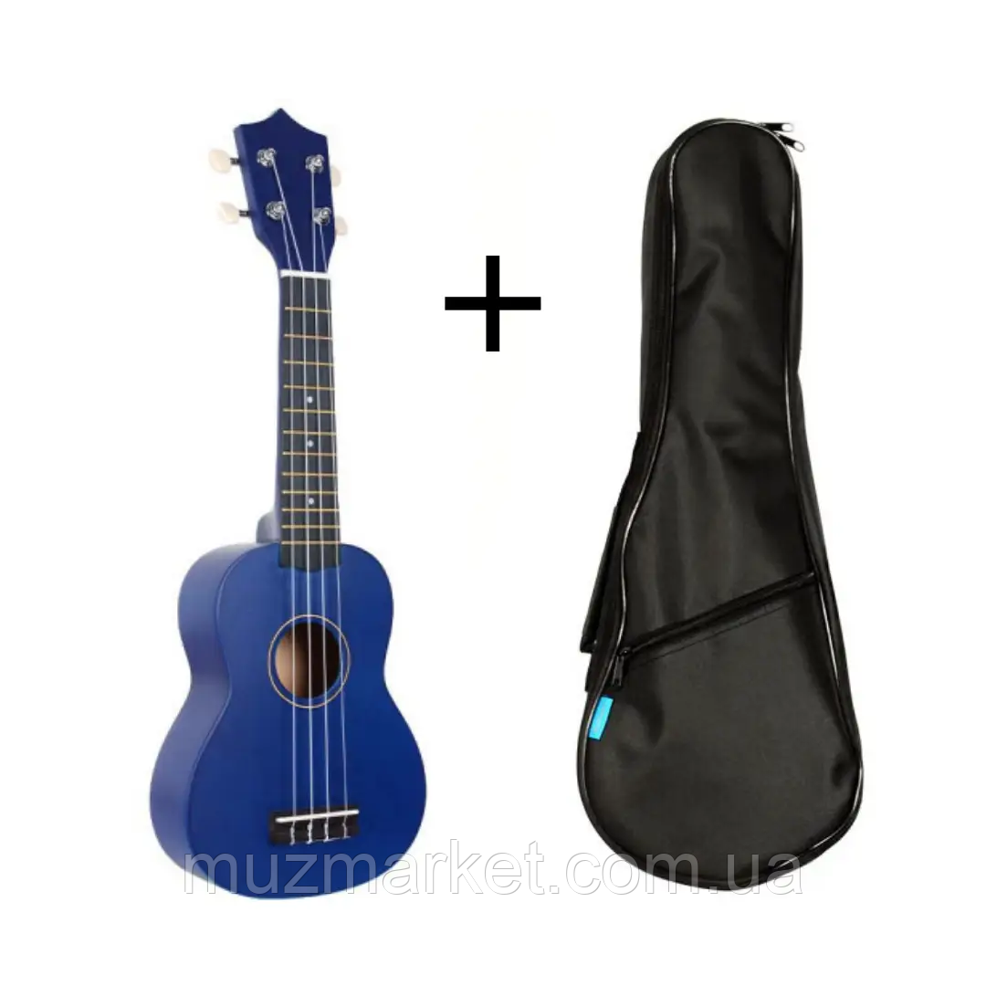 Укулеле сопрано Alfabeto U21 Blue + чохол