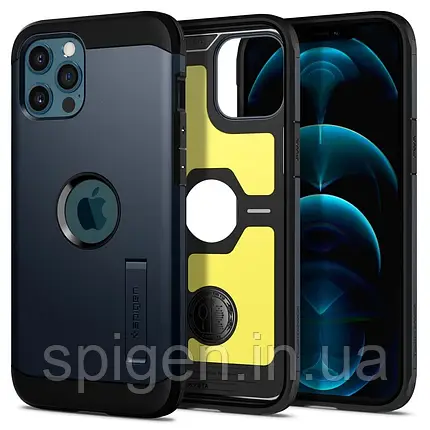 Чехол Spigen для iPhone 12 Pro Max Tough Armor, Metal Slate, фото 1